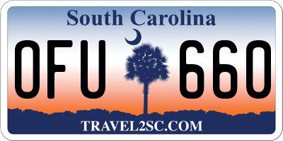 SC license plate OFU660