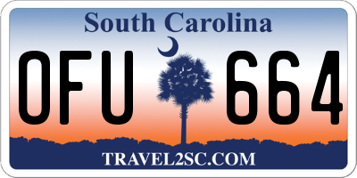 SC license plate OFU664