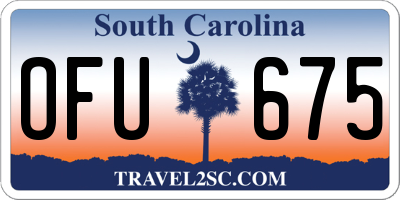 SC license plate OFU675