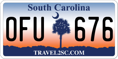 SC license plate OFU676
