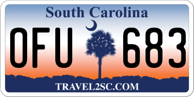 SC license plate OFU683