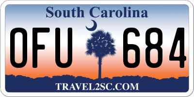 SC license plate OFU684
