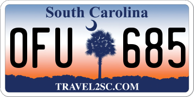 SC license plate OFU685