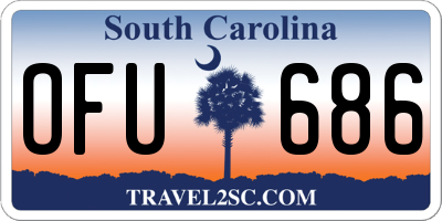 SC license plate OFU686
