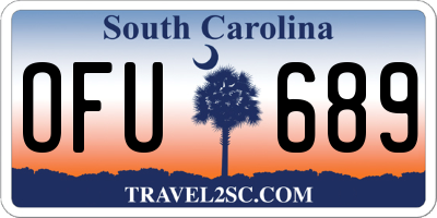 SC license plate OFU689