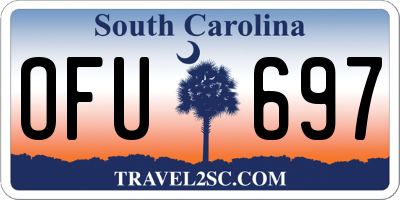 SC license plate OFU697
