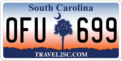 SC license plate OFU699