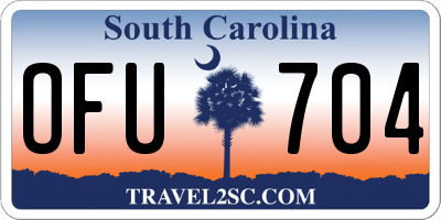 SC license plate OFU704