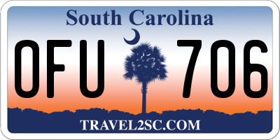SC license plate OFU706