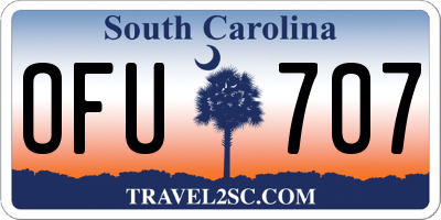 SC license plate OFU707