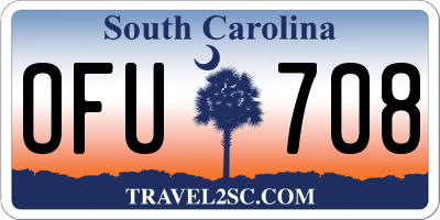 SC license plate OFU708