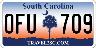 SC license plate OFU709