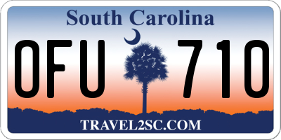 SC license plate OFU710