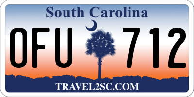SC license plate OFU712