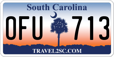 SC license plate OFU713