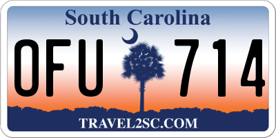 SC license plate OFU714