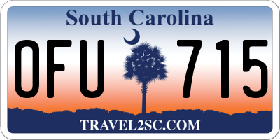 SC license plate OFU715