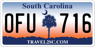 SC license plate OFU716