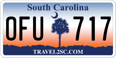 SC license plate OFU717
