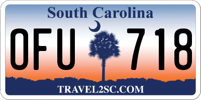 SC license plate OFU718