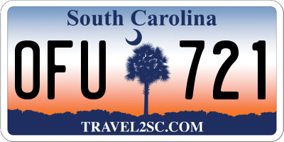 SC license plate OFU721