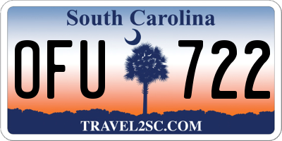 SC license plate OFU722
