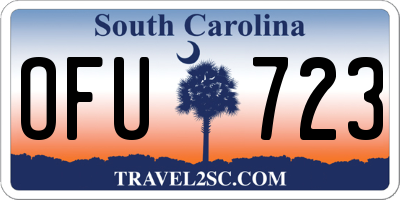 SC license plate OFU723