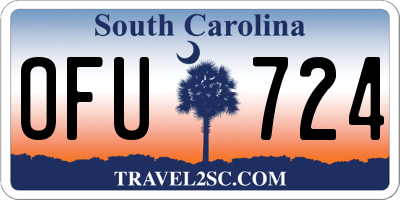 SC license plate OFU724