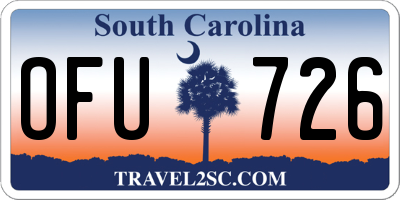 SC license plate OFU726