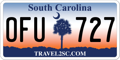 SC license plate OFU727