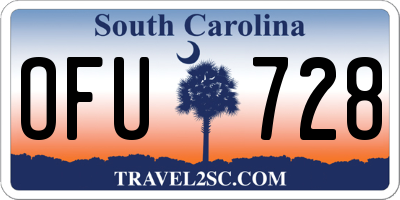 SC license plate OFU728