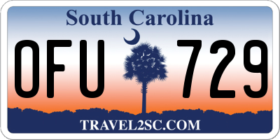 SC license plate OFU729