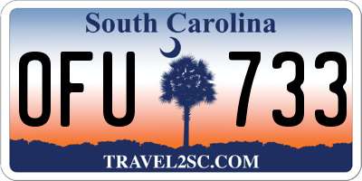 SC license plate OFU733