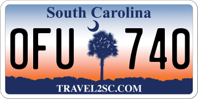 SC license plate OFU740