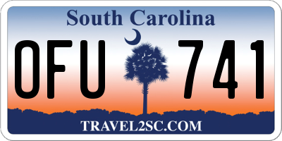 SC license plate OFU741