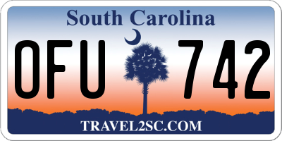 SC license plate OFU742