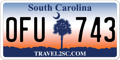 SC license plate OFU743