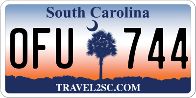 SC license plate OFU744