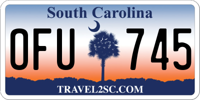 SC license plate OFU745