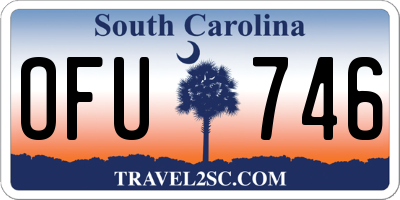SC license plate OFU746