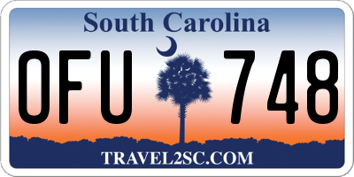 SC license plate OFU748