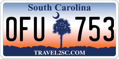 SC license plate OFU753