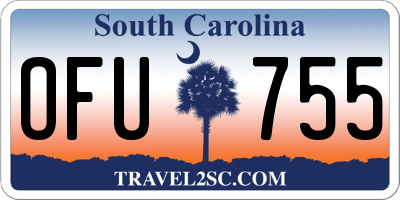 SC license plate OFU755