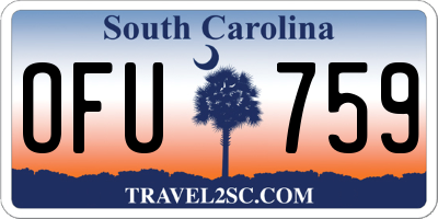 SC license plate OFU759