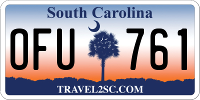 SC license plate OFU761