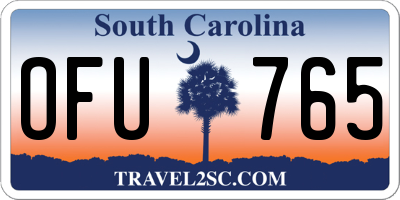 SC license plate OFU765