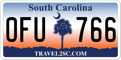 SC license plate OFU766