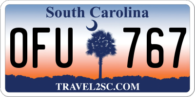 SC license plate OFU767