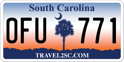 SC license plate OFU771