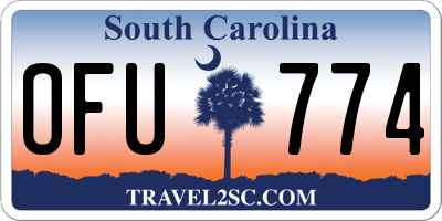 SC license plate OFU774